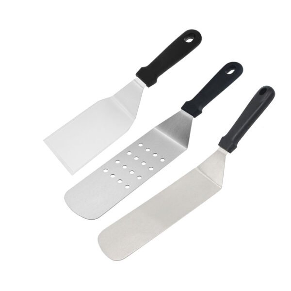 Griddle Spatula Set 3pcs | Stainless Steel with PP Handle - Image 2