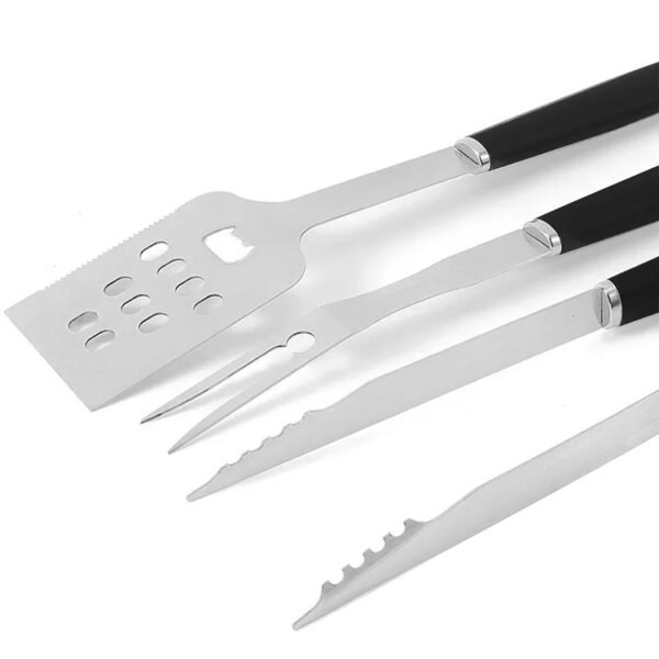 BBQ Tools Set 4-Piece | Stainless Steel with Plastic Handle - Image 3