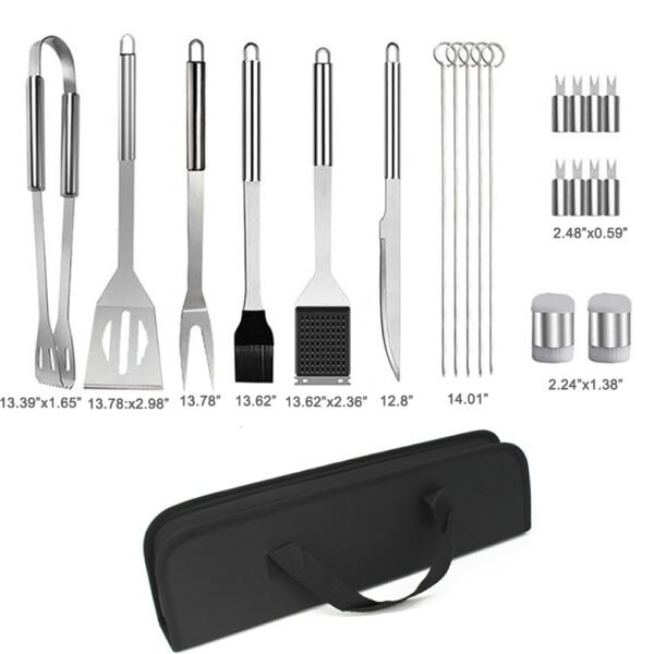 Carry Bag Barbecue Tool Set | 21 Pcs Grilling Kit - Image 3