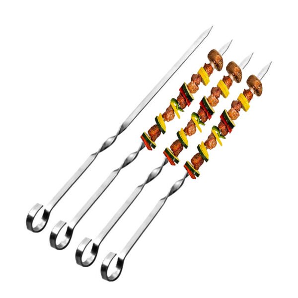 Kabob Flat Skewers for Grilling 1 Pc | Stainless Steel - Image 2