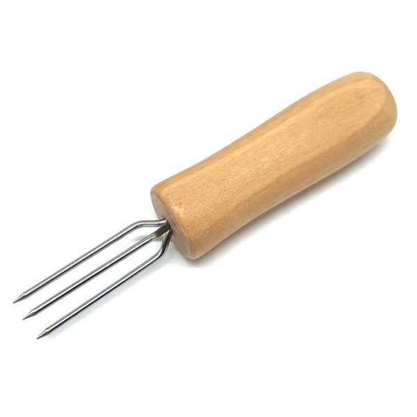 Corn Holder Fork With Wooden Handle 1 Pc - Image 3
