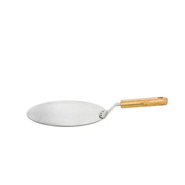 Round Metal Pizza Peel 1Pc | Wood Grip Handle - Image 4