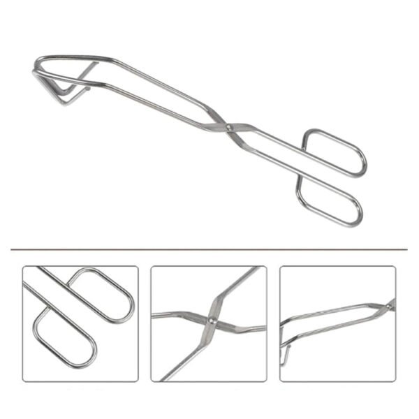 Multifunction Grill Tongs Clips Set 2 Pcs | Stainless Steel - Image 5