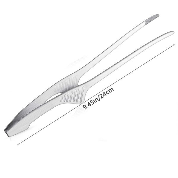 Multifunction Grill Tongs Clips Set 2 Pcs | Stainless Steel - Image 2