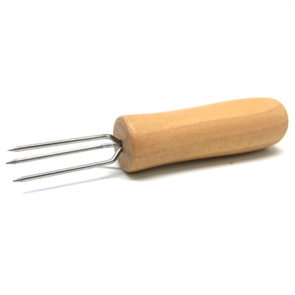 1 pc corn holder with wooden handle for grilling