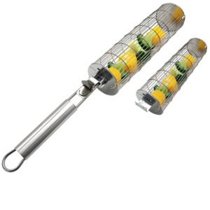 Rolling grill basket