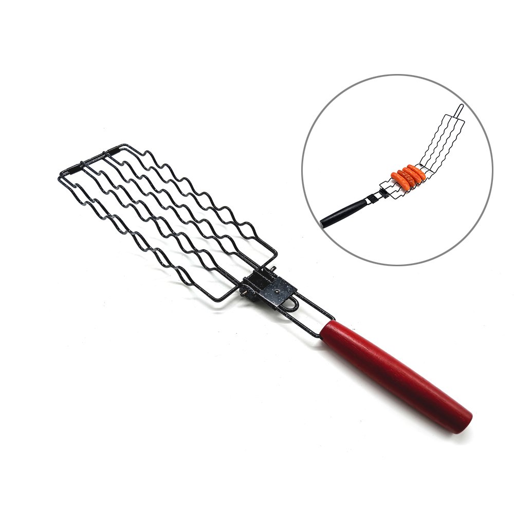 Commercial Grade Non-stick Grill Basket for Grilling Hot Dog Saucege
