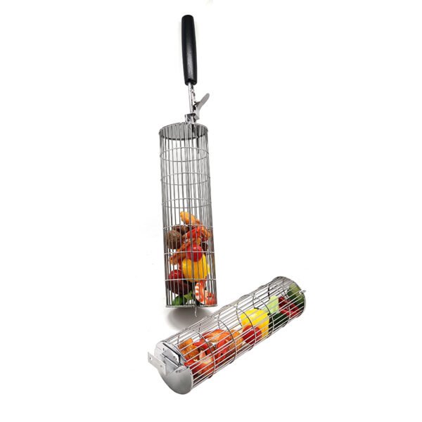 Professional Rolling Grilling Baskets | Stainless Steel BBQ Rotating Basket - Image 5