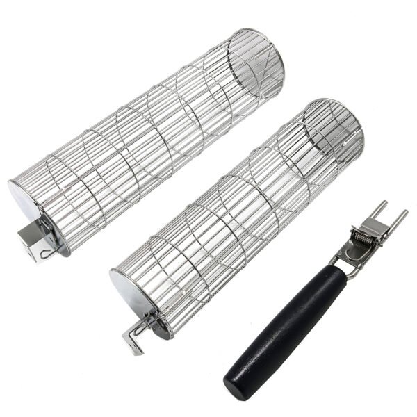 Professional Rolling Grilling Baskets | Stainless Steel BBQ Rotating Basket - Image 3