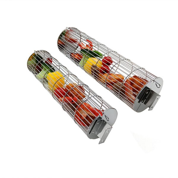 Professional Rolling Grilling Baskets | Stainless Steel BBQ Rotating Basket - Image 4