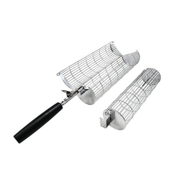 Professional Rolling Grilling Baskets | Stainless Steel BBQ Rotating Basket - Image 6