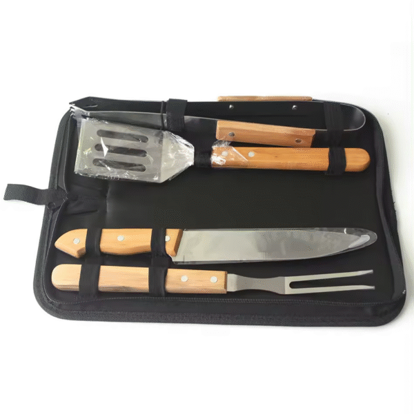 BBQ Barbecue Tools Set 1 Set | Wooden Handle - Image 4
