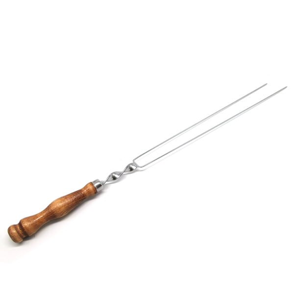 Grill Skewer Forks | Stainless Steel Kebab Grilling Stick with Wood Grip - Image 4