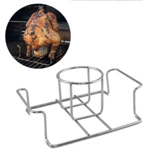 Stainless Steel Beer Can Chicken Roaster for Even Cooking and Crispy Skin