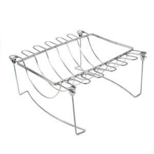 3-in-1 Stainless Steel Rack for Whole Chicken, Drumsticks, and Ribs with Demonstration