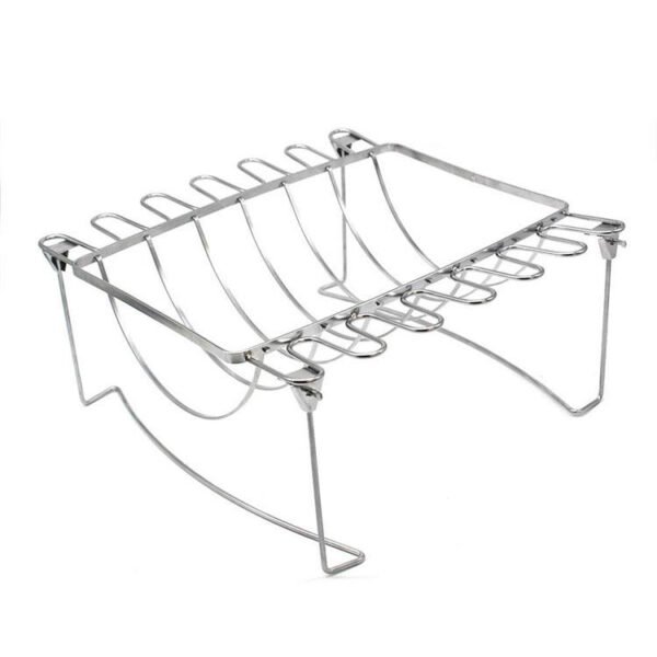 3-in-1 Stainless Steel Rack for Whole Chicken, Drumsticks, and Ribs with Demonstration