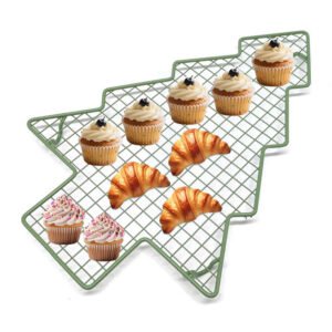 This food cooling rack is designed to be a tree shape, coated with non-stick material, safe for food and dishwasher
