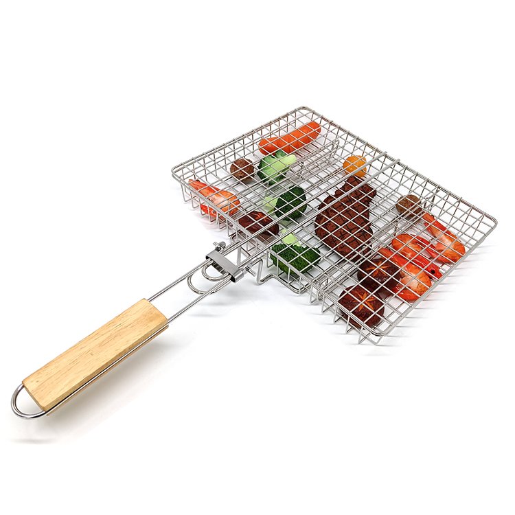 Perforated Grill Basket for Fish, Steak, Meat and Veggies