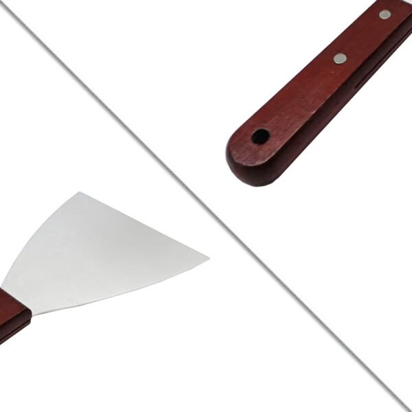 Griddle Tools Set Stainless Steel with Wooden Handle - Image 5