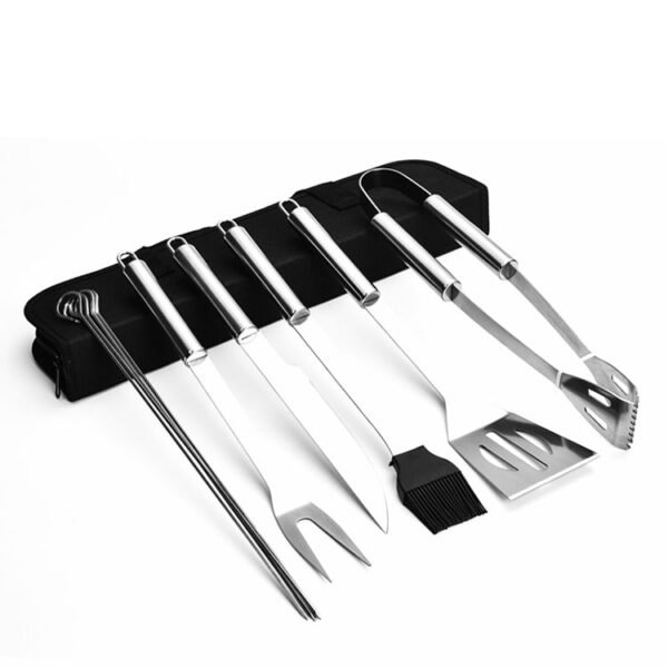 Professional 9-Piece BBQ Grilling Tools Kit | Stainless Steel - Image 2