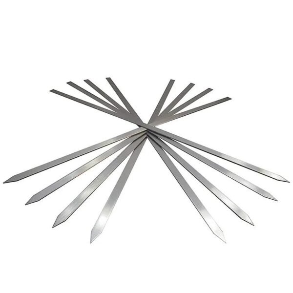 23.23"Barbecue Kebab Skewer Flat Wide | Stainless Steel - Image 2