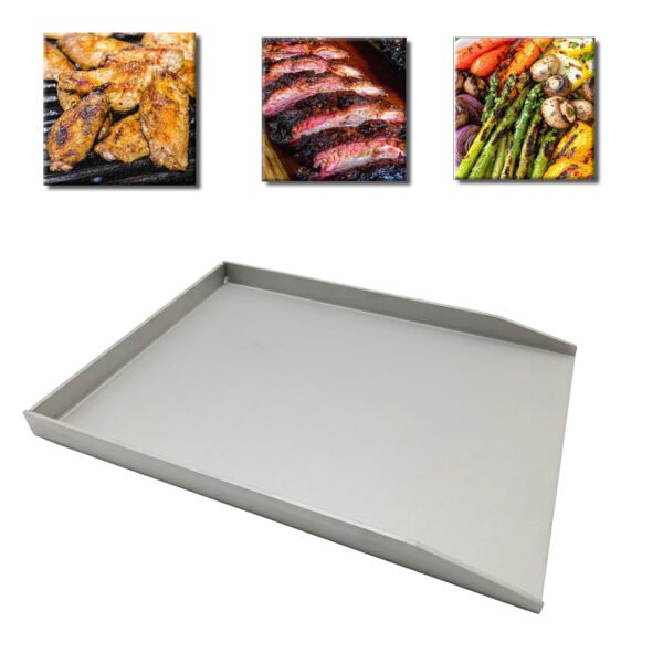 Rectangular Stainless Steel Grill Plate Set | 15.75"x11.81" Gas Grill & Charcoal Grill Suitable - Image 2
