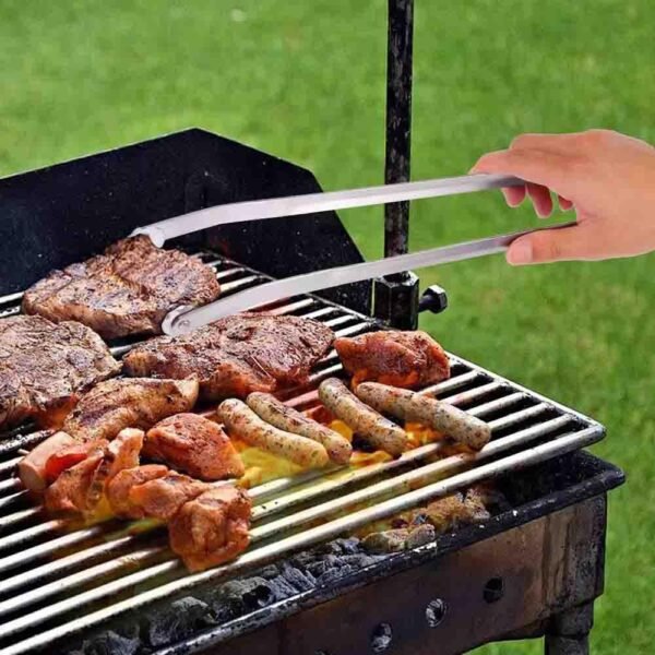 Barbecue Sausage Turning Tongs 1 Pc | Stainless Steel - Image 4