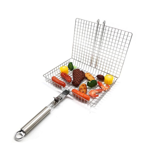 304 Stainless Steel Barbecue Grilling Basket | 1 PC - Image 2