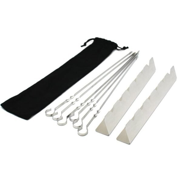 8 Pack Barbecue Skewers with Holder | 1 Set - Image 3