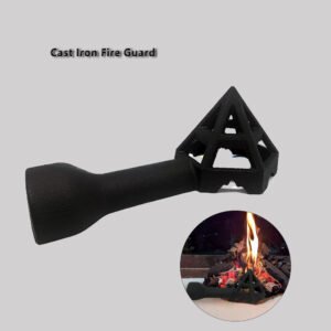 The heavy duty firewood charcoal fire guard is made of cast iron, features in heat resistance and build to long last use, perfectly for outdoor campfire and charcoal grills