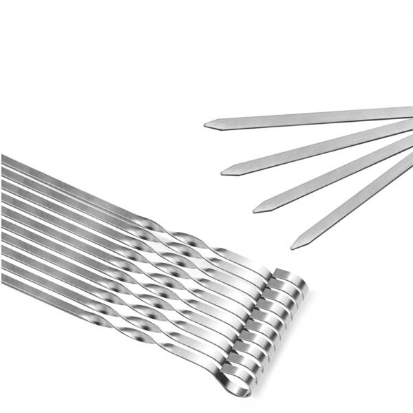 Premium Flat Skewers with Storage Bag | 6 Pack - Image 3