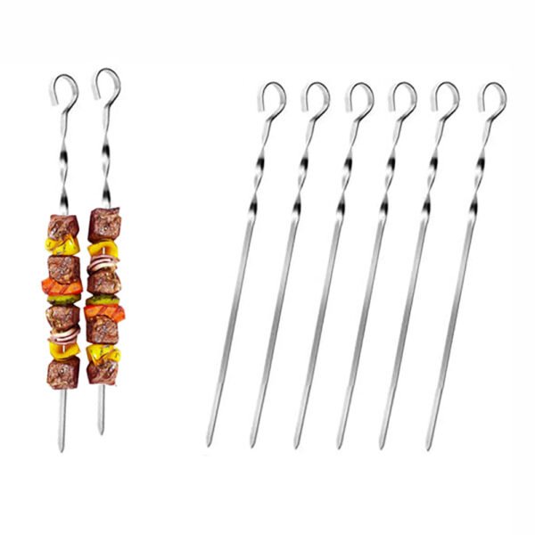 Premium Flat Skewers with Storage Bag | 6 Pack - Image 2