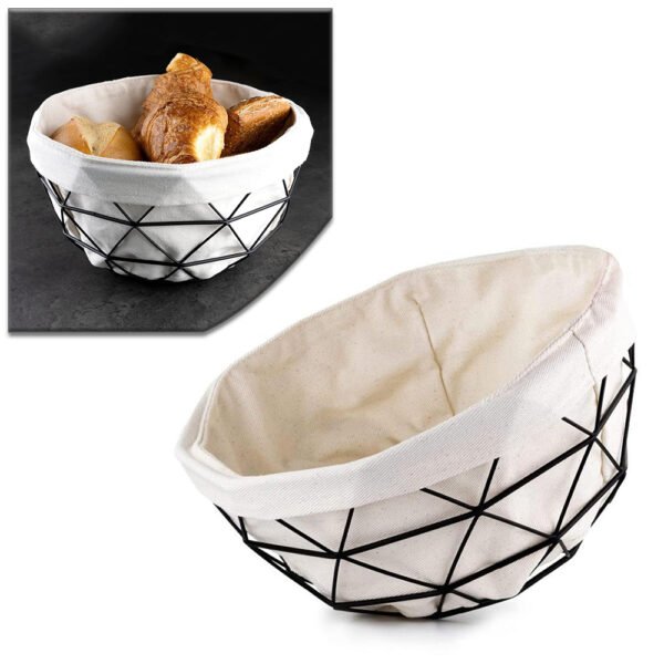 Metal Wire Fruit Basket with Cotton Bag for Kicthen - Image 5