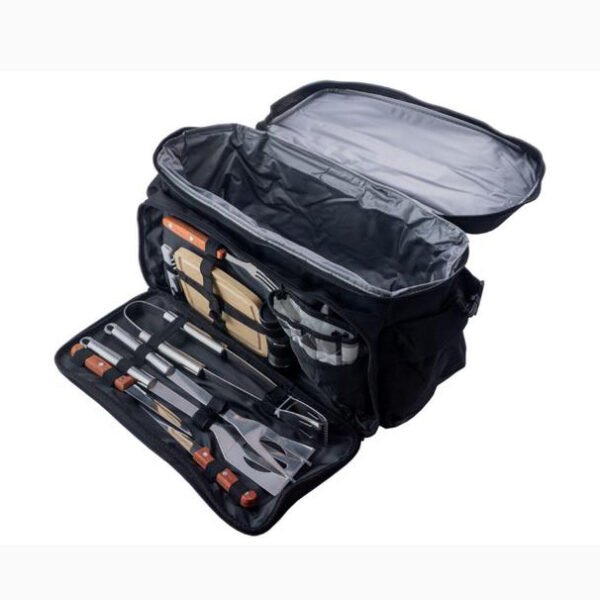 Cooler Storage Bag with 12 Pc BBQ Grilling Utensils Set - Image 2