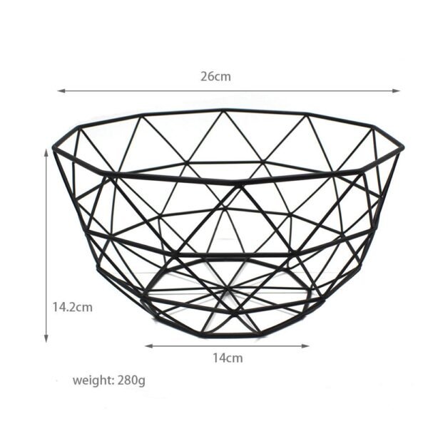 Metal Wire Fruit Basket with Cotton Bag for Kicthen - Image 3