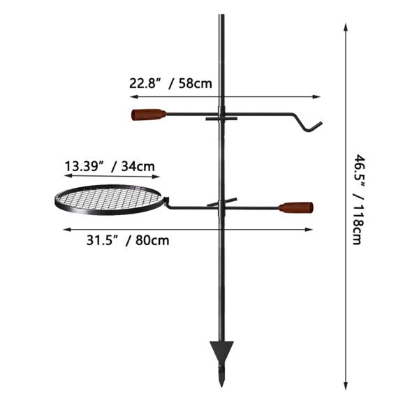 Folding and Adjustable Campfire Cooking Grate | 1 Set - Image 2