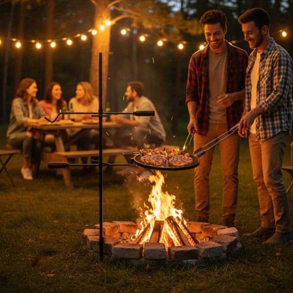Folding and Adjustable Campfire Cooking Grate | 1 Set - Image 6