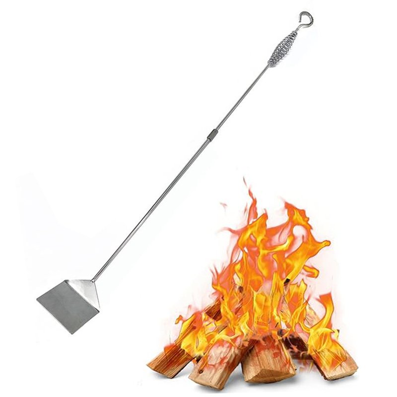 The ash poker rake is perfect for removing the large amount of ash that collects at the bottom of the grills and stove. Using the shovel at the end of the ash tool, you simply pull the ash out of stove. Additionally, the long handle is removable, making it even easier to store in tight spaces.​