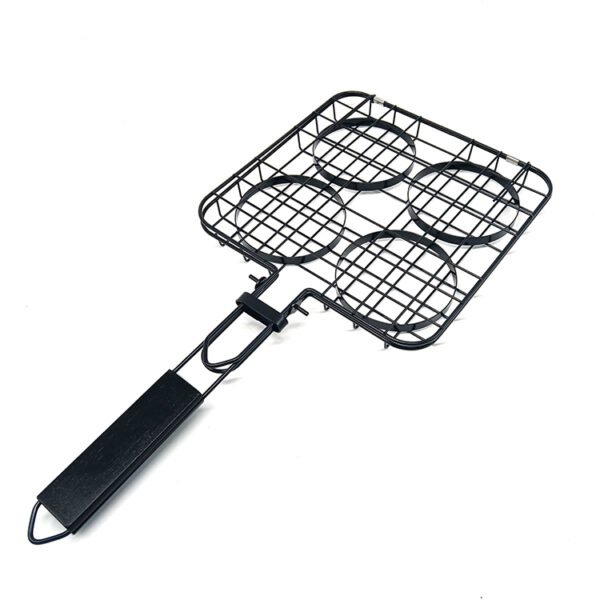 Folding Hamburger Grilling Basket | Non-stick - Image 2