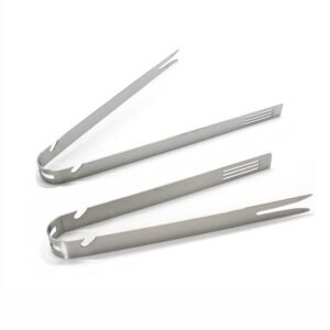This premium stainless steel food tongs is designed multifunctional use, there's 2 bottle opener on the handle, a fork as well on one side of the tongs.