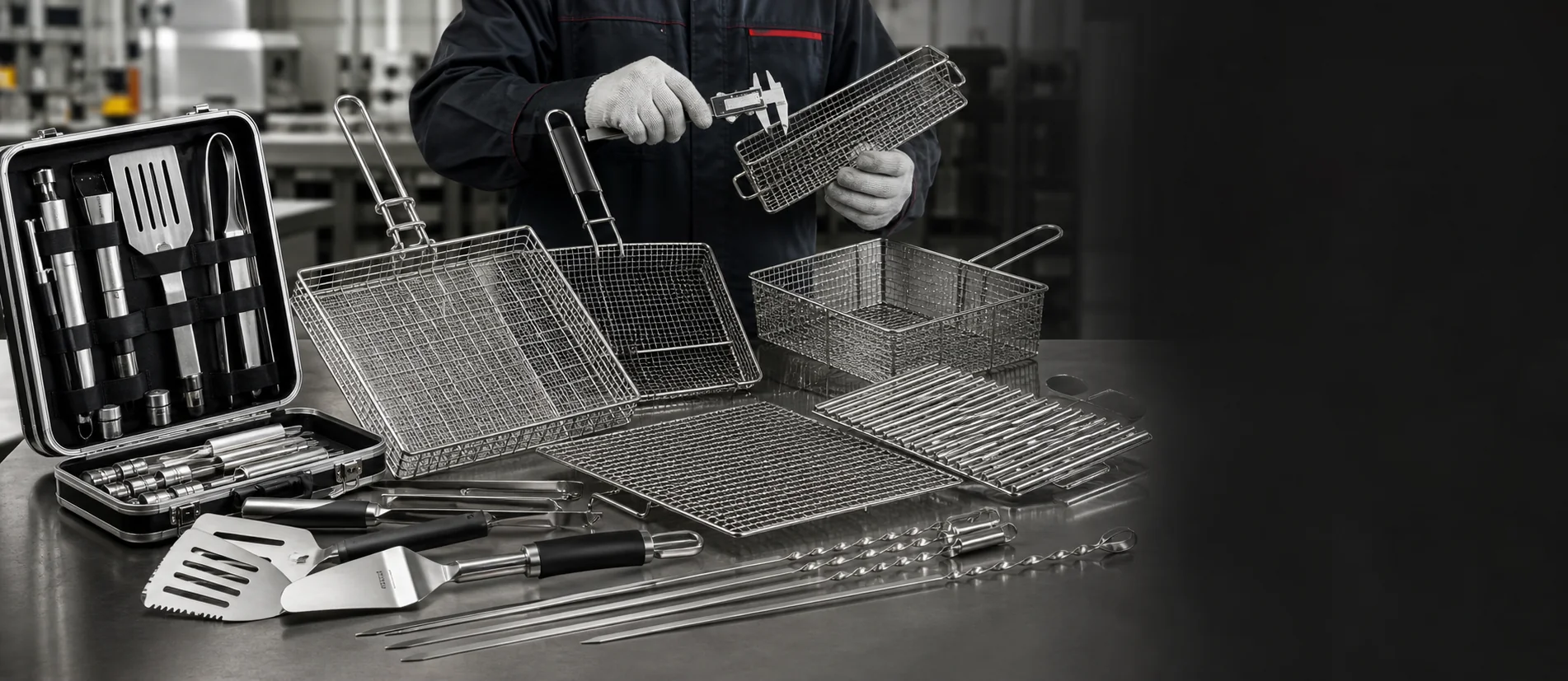 HASEN stainless steel BBQ tools and grill accessories quality inspection