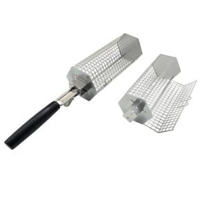 Stainless Steel Hexagonal Rolling Grill Basket